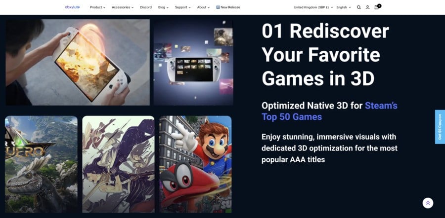 Abxylute's $1,700 Handheld PC Resurrects The 3DS's Glasses-Free 3D, But Using Mario To Promote It Might Not Be The Best Idea 1