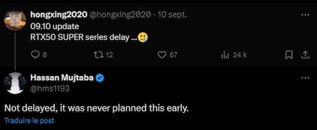 RTX 50 Super delayed